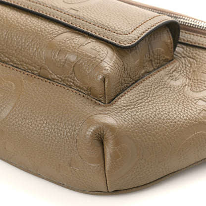Gucci Piuma Calfskin Jumbo GG Embossed Pocket Belt Bag Good Taupe 8 of 8