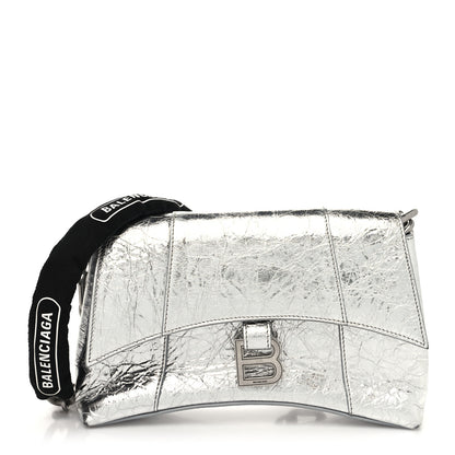 Balenciaga Metallic Calfskin Downtown Chain Shoulder Bag XS Silver 1 of 10