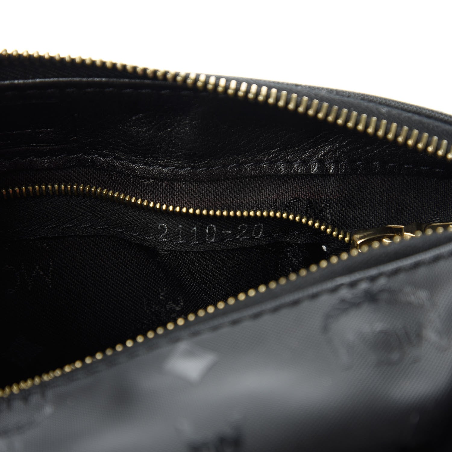 MCM Nylon Monogram Boston Bag Black 9 of 13