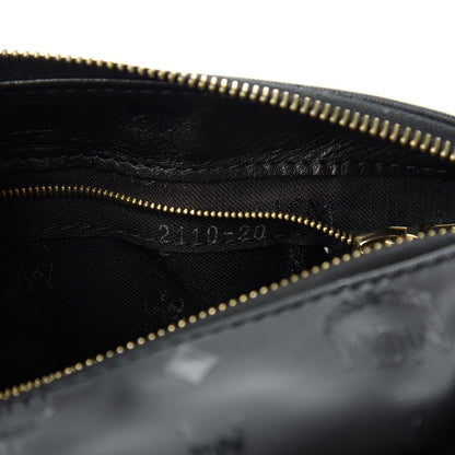 MCM Nylon Monogram Boston Bag Black 9 of 13