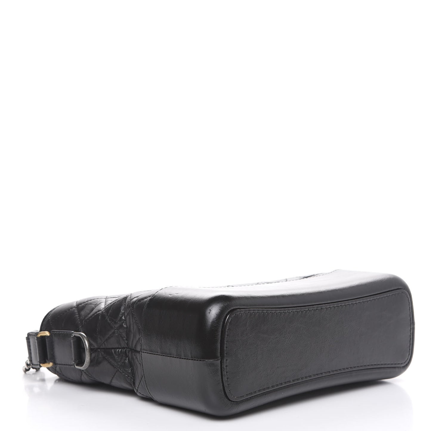Aged Calfskin Quilted Medium Gabrielle Hobo Black