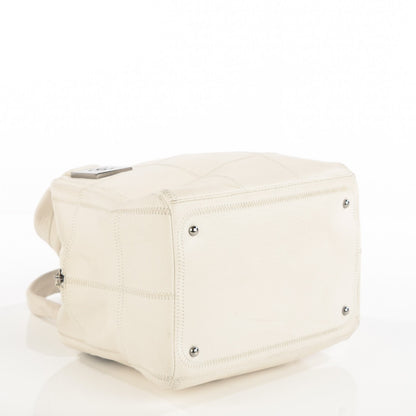 Chanel Caviar Square Stitched Tote White 4 of 8
