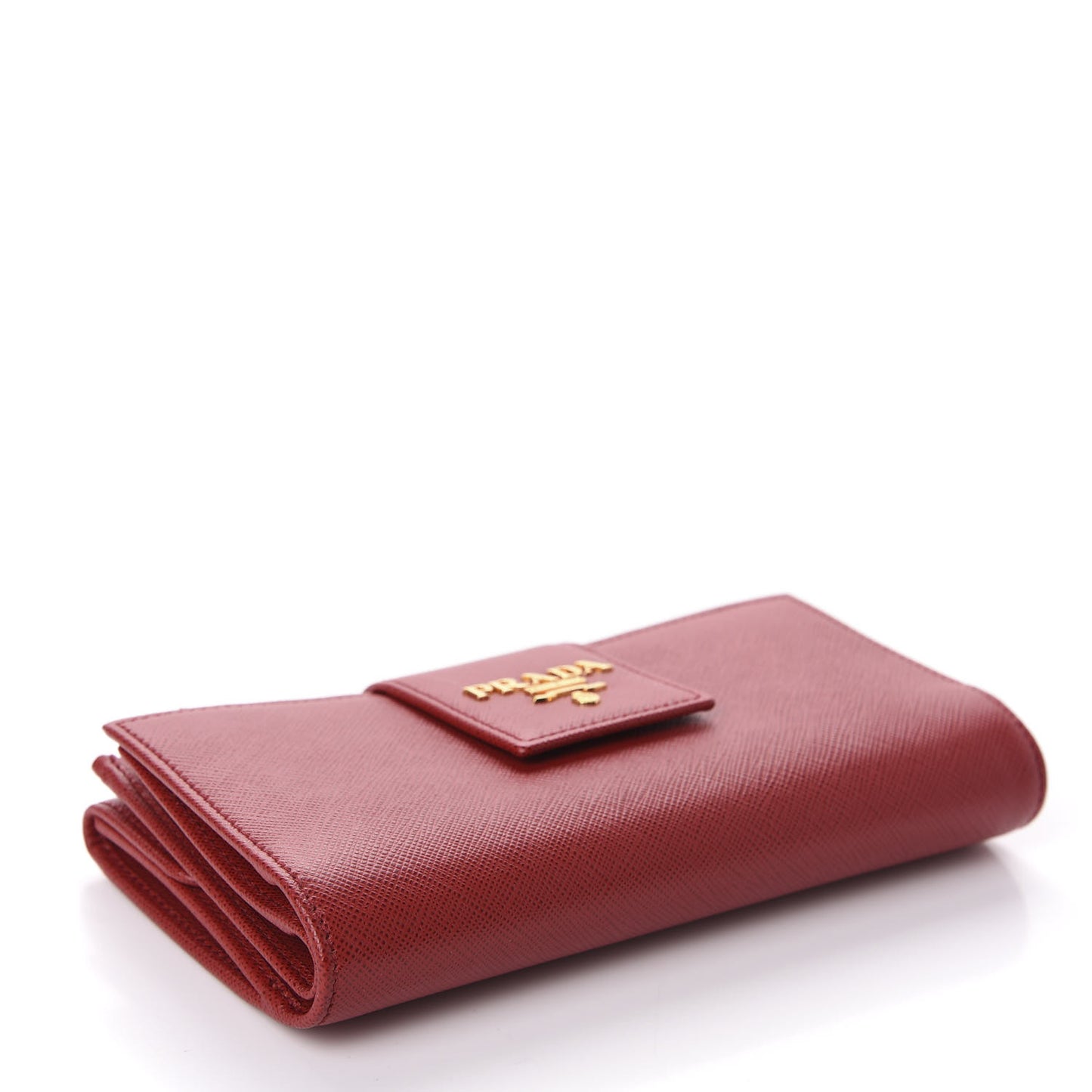 Saffiano Metal Tab Wallet Fuoco
