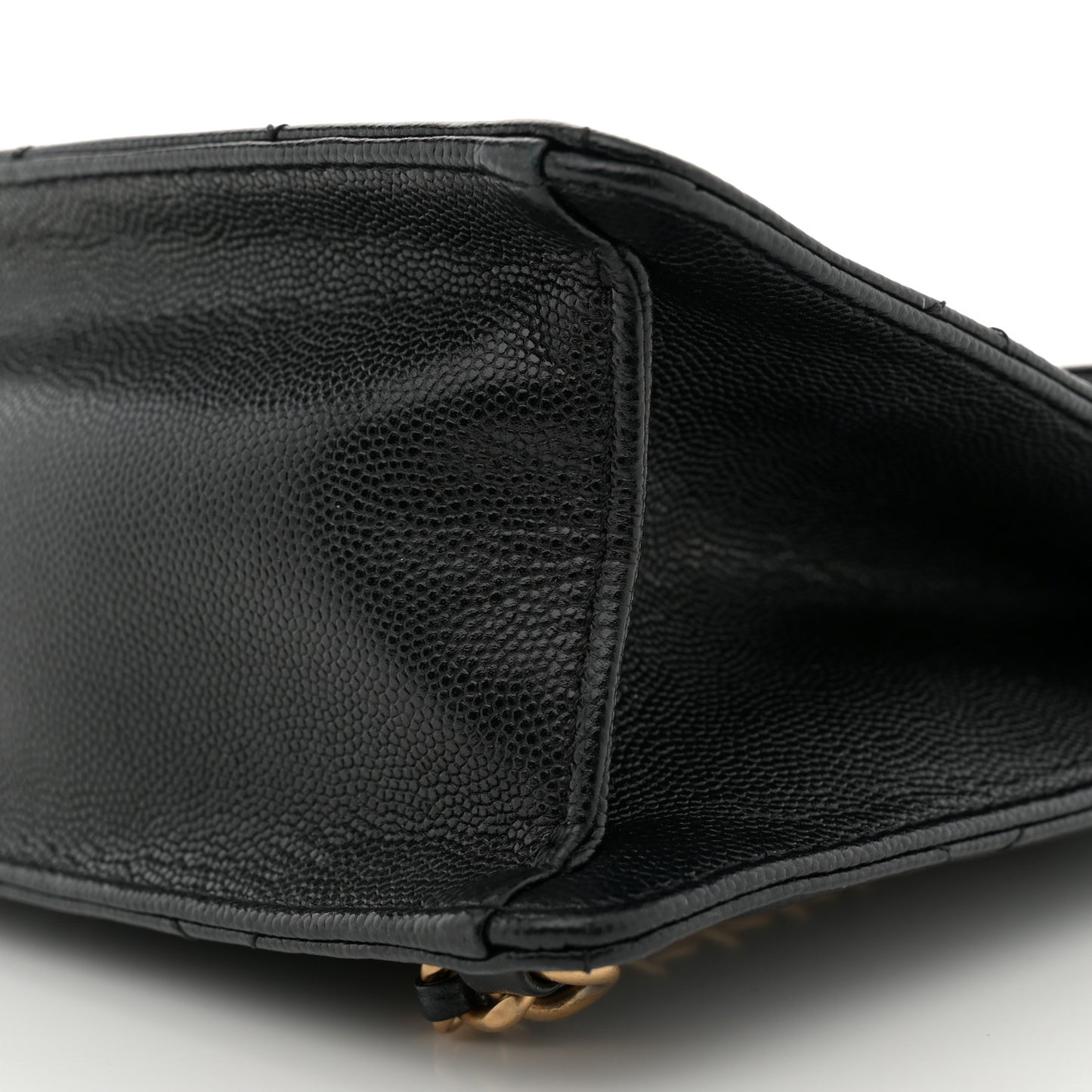 Caviar Quilted Chain Backpack Black