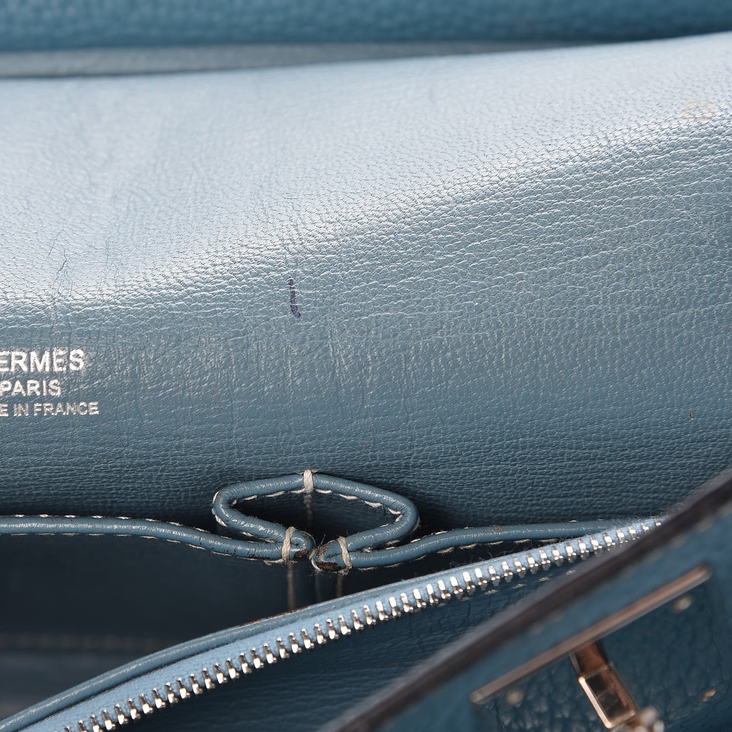 Hermes Taurillon Clemence Jypsiere 28 Blue Jean 9 of 20