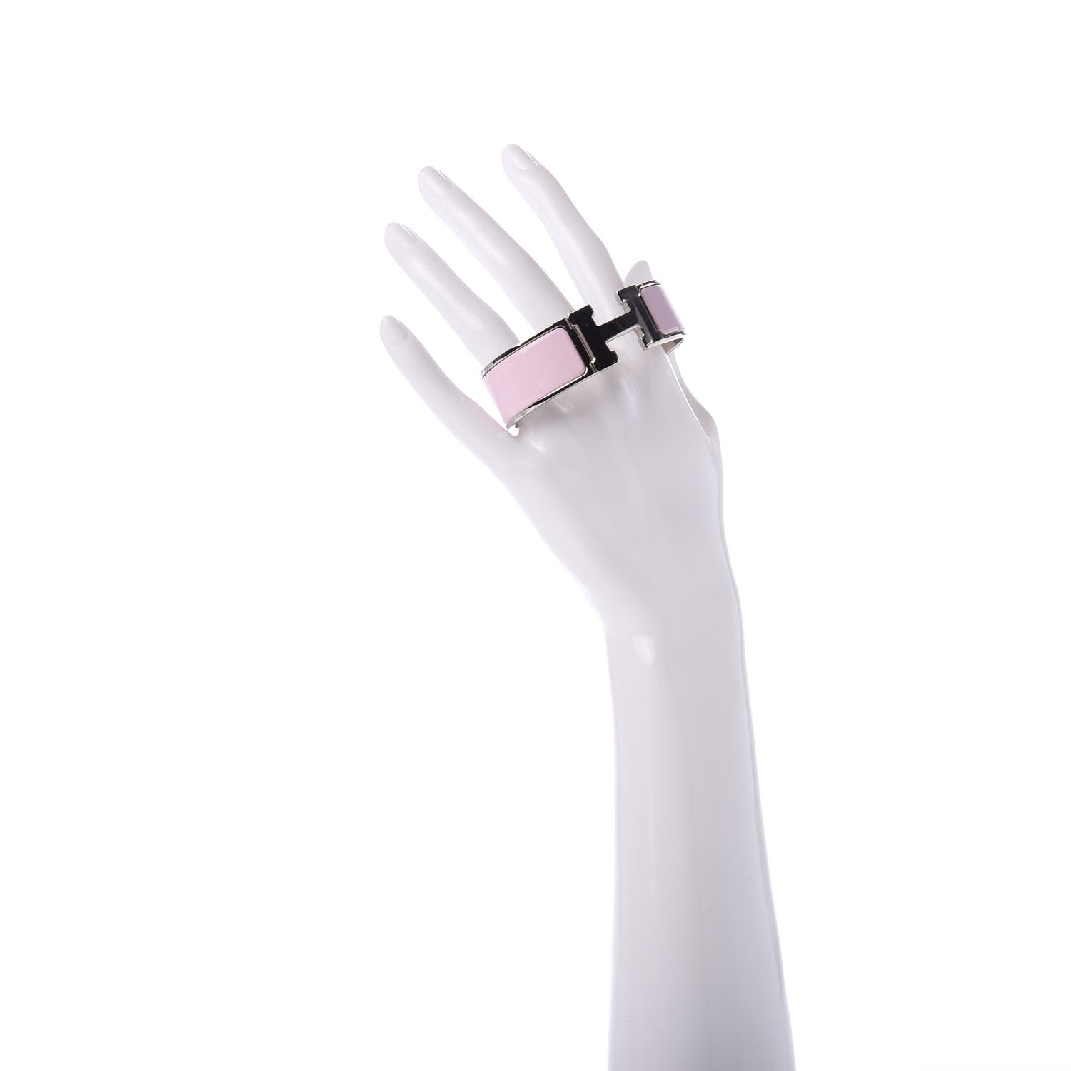 Hermes Enamel Wide Clic Clac H Bracelet GM Rose Dragee 2 of 6