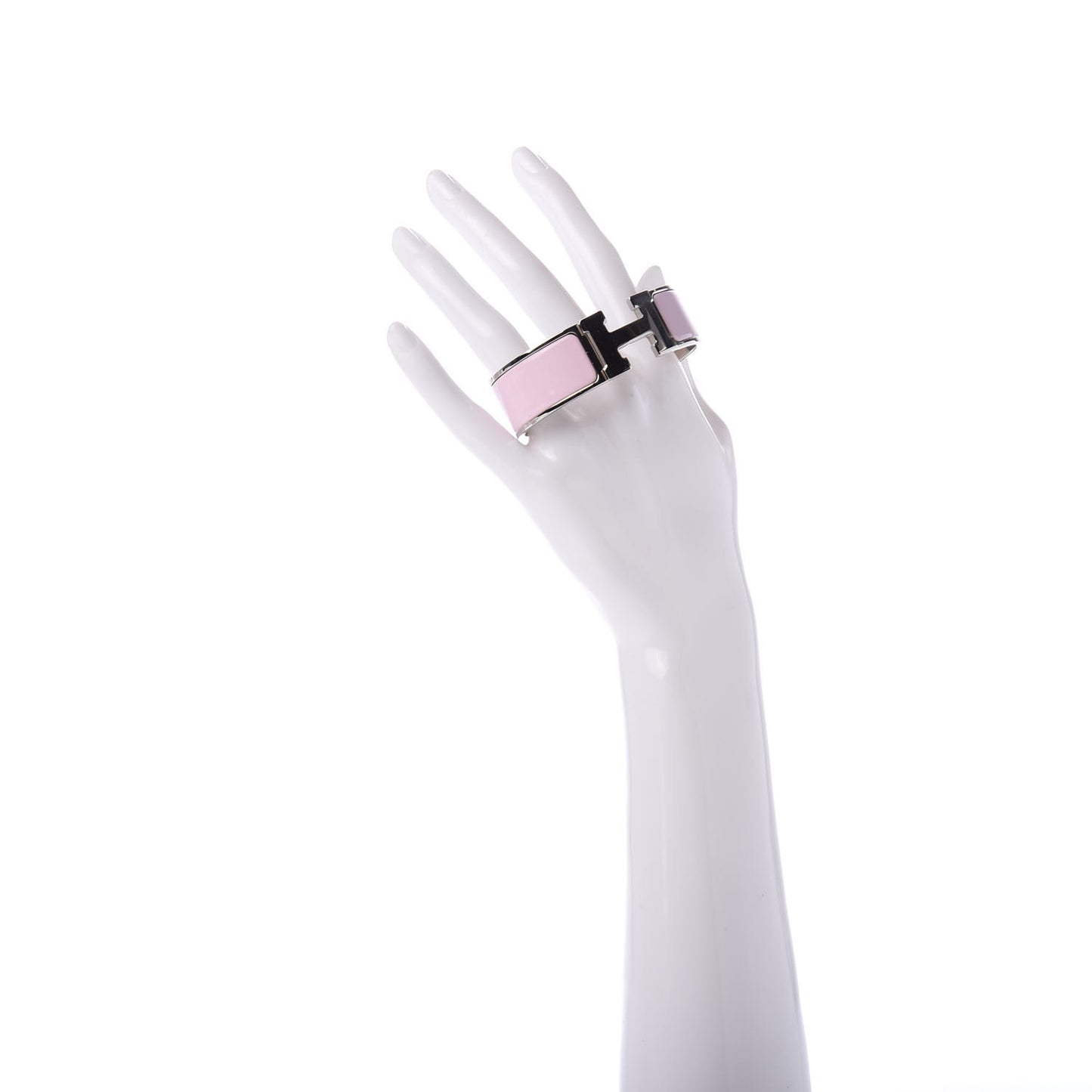 Enamel Wide Clic Clac H Bracelet GM Rose Dragee