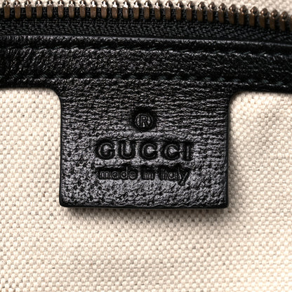 Gucci Velvet GG Monogram Textured Calfskin Web Medium Duffle Bag Blue Beige Black 6 of 11