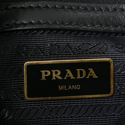 Prada Saffiano Soft Calfskin Small Zippered Tote Black 6 of 9