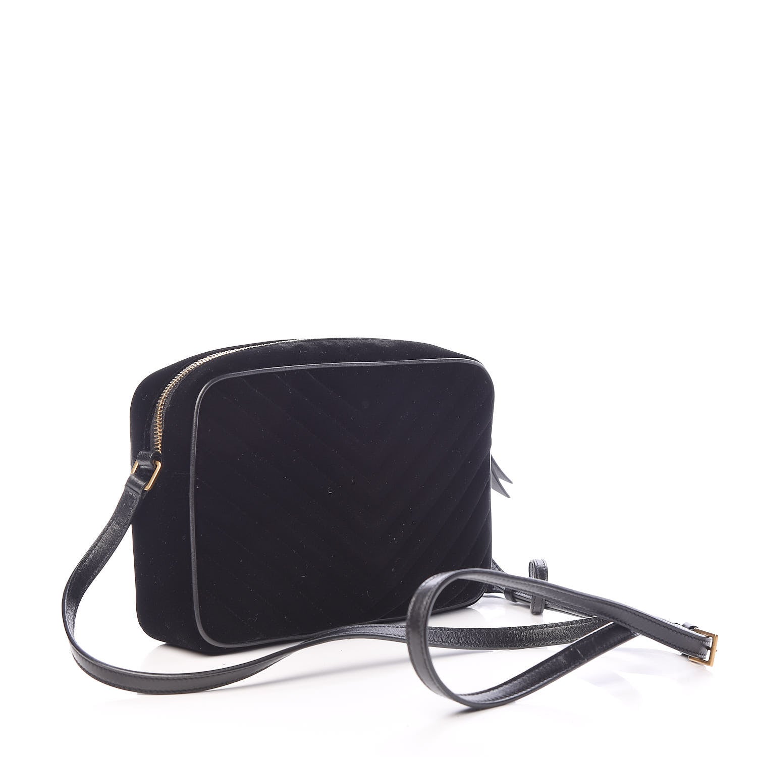 Saint Laurent Velvet Matelasse Monogram Lou Camera Bag Black 3 of 10