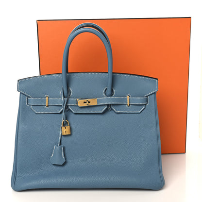 Hermes Togo BIRKIN 35 Blue Jean 13 of 13
