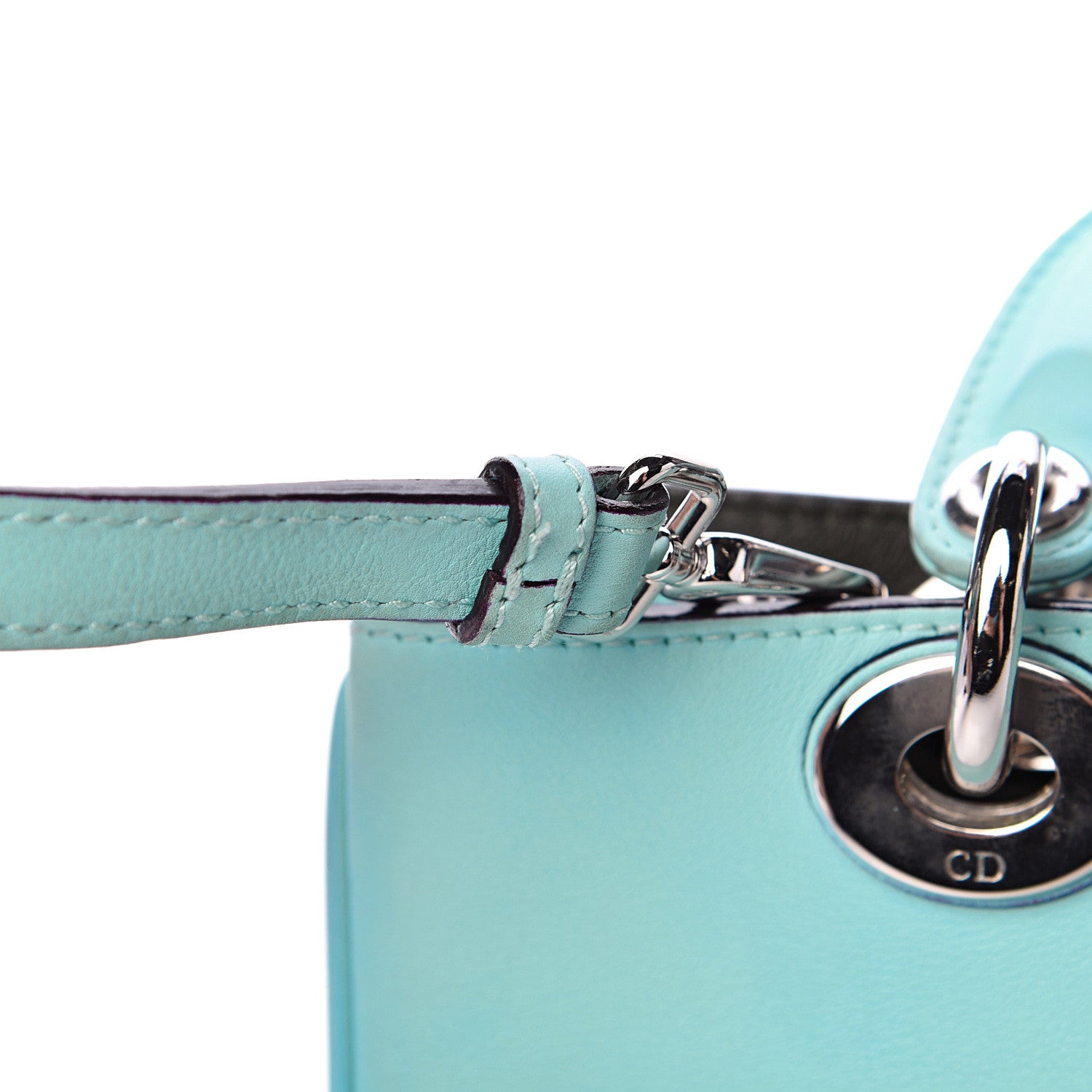 Christian Dior Smooth Calfskin Mini Diorissimo Tote Light Blue 12 of 15