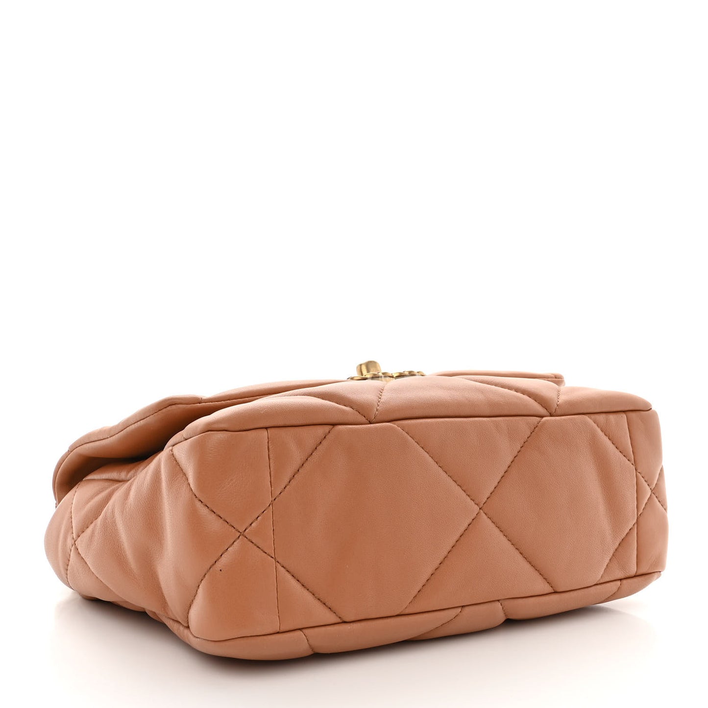 Lambskin Quilted Medium Chanel 19 Flap Brown