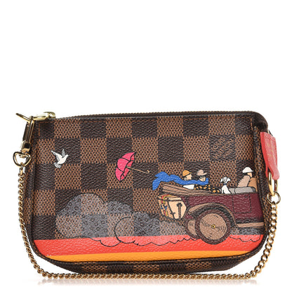 Louis Vuitton Damier Ebene 2015 Christmas Animation Mini Pochette Accessories 1 of 7