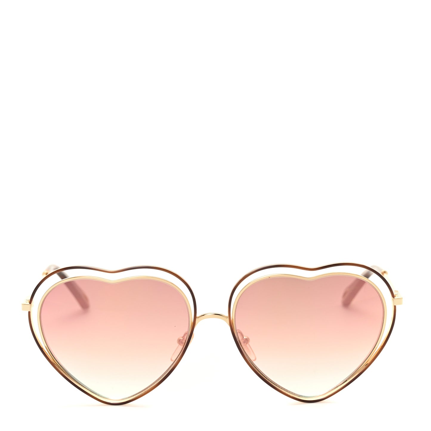 Metal Poppy Love Heart Sunglasses CE131S Havana Rose