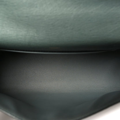 Hermes Ostrich Kelly Pochette Vert Amande 6 of 11