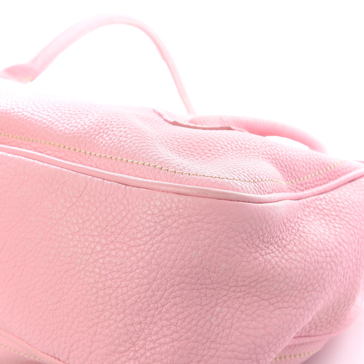 Celine Pebbled Calfskin Shoulder Bag Pink 9 of 12