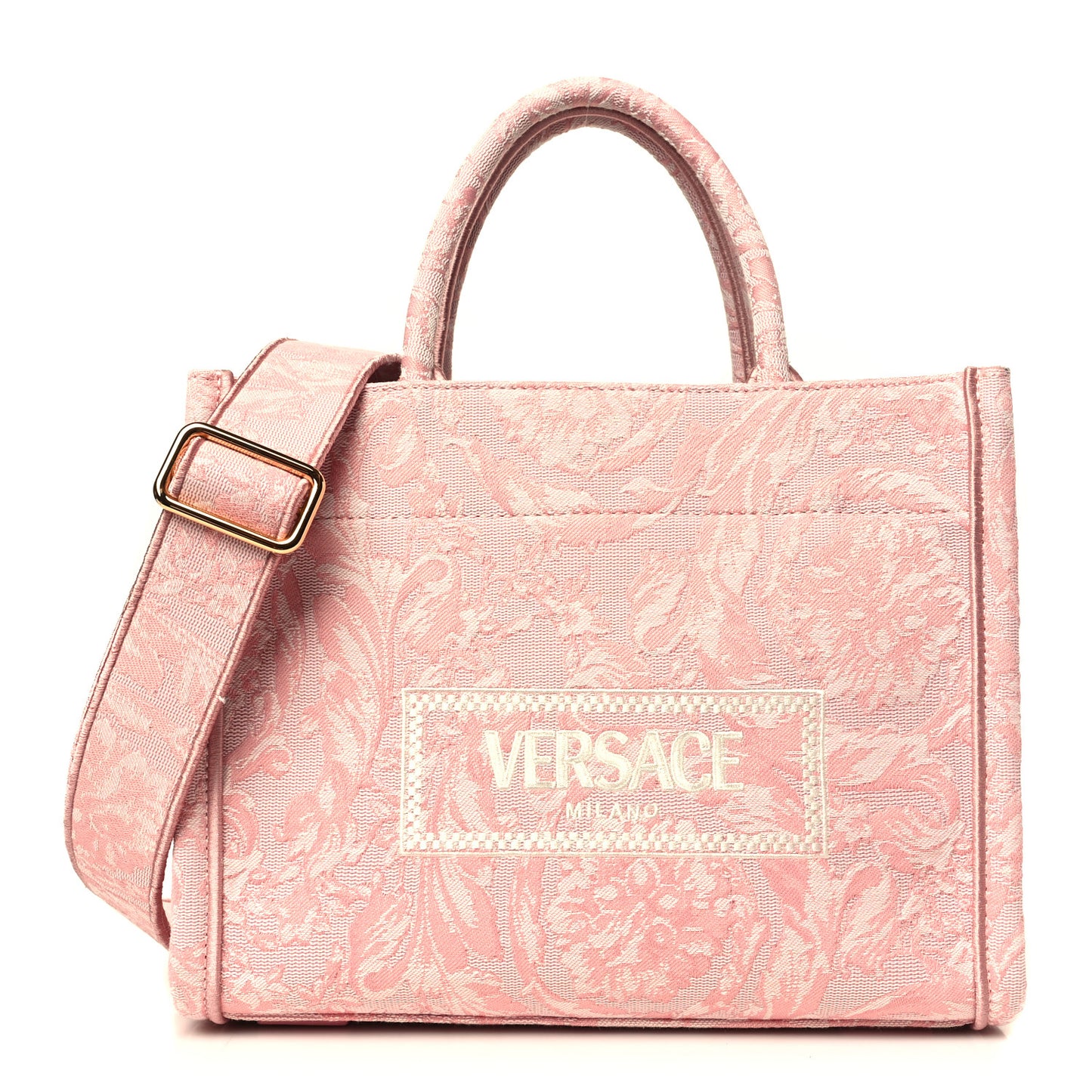 Jacquard Barocco Print Small Athena Tote Pink