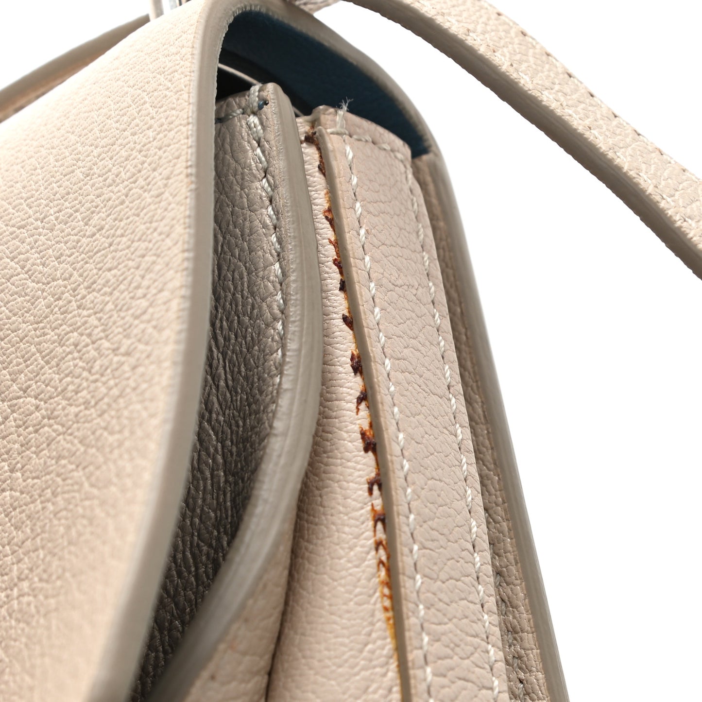 Goatskin Small D-Ring Bag Stone