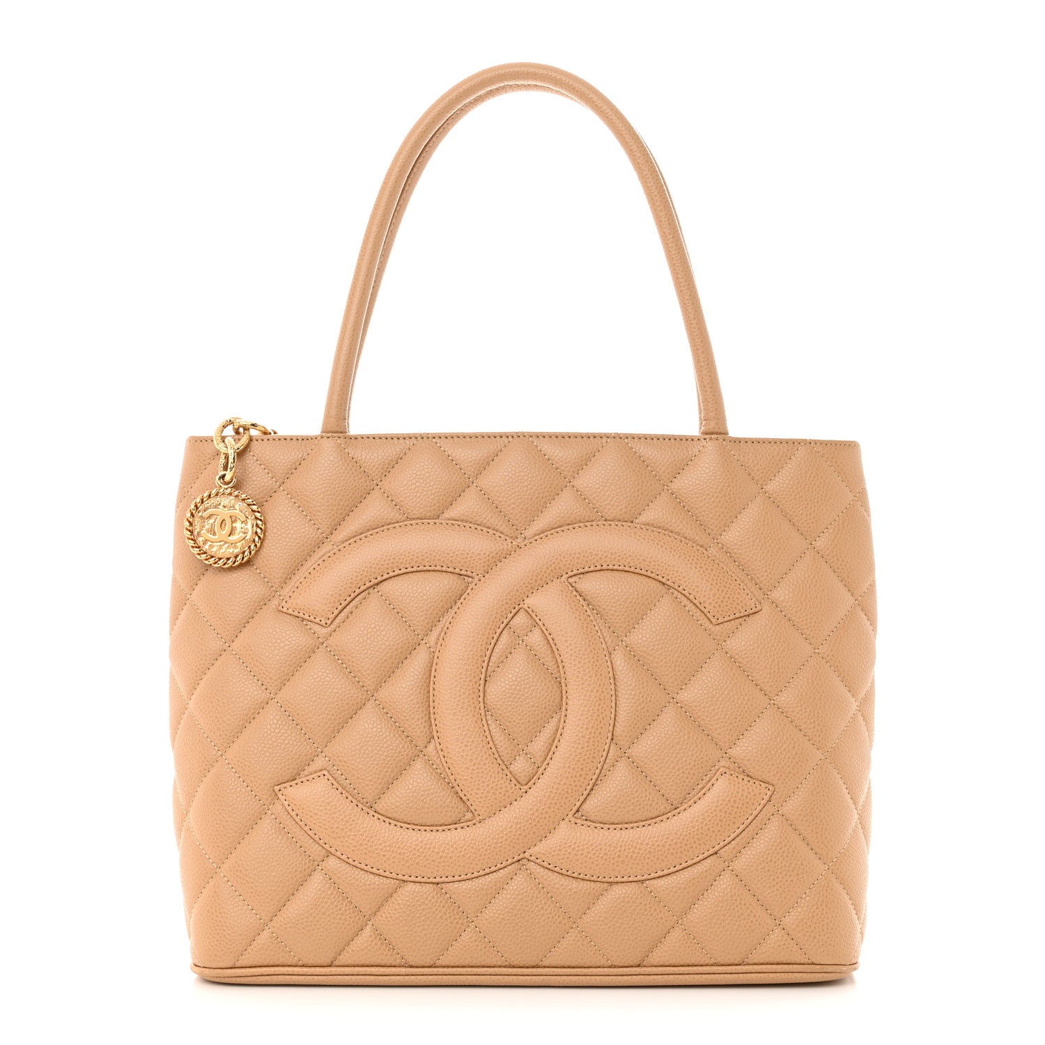 Chanel Caviar Quilted Medallion Tote Beige 1 of 11