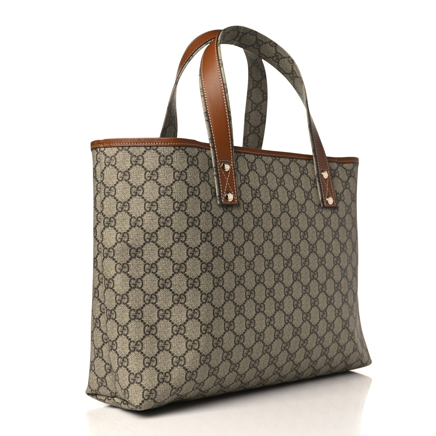 GG Plus Monogram Medium Signature Web Loop Tote Brown
