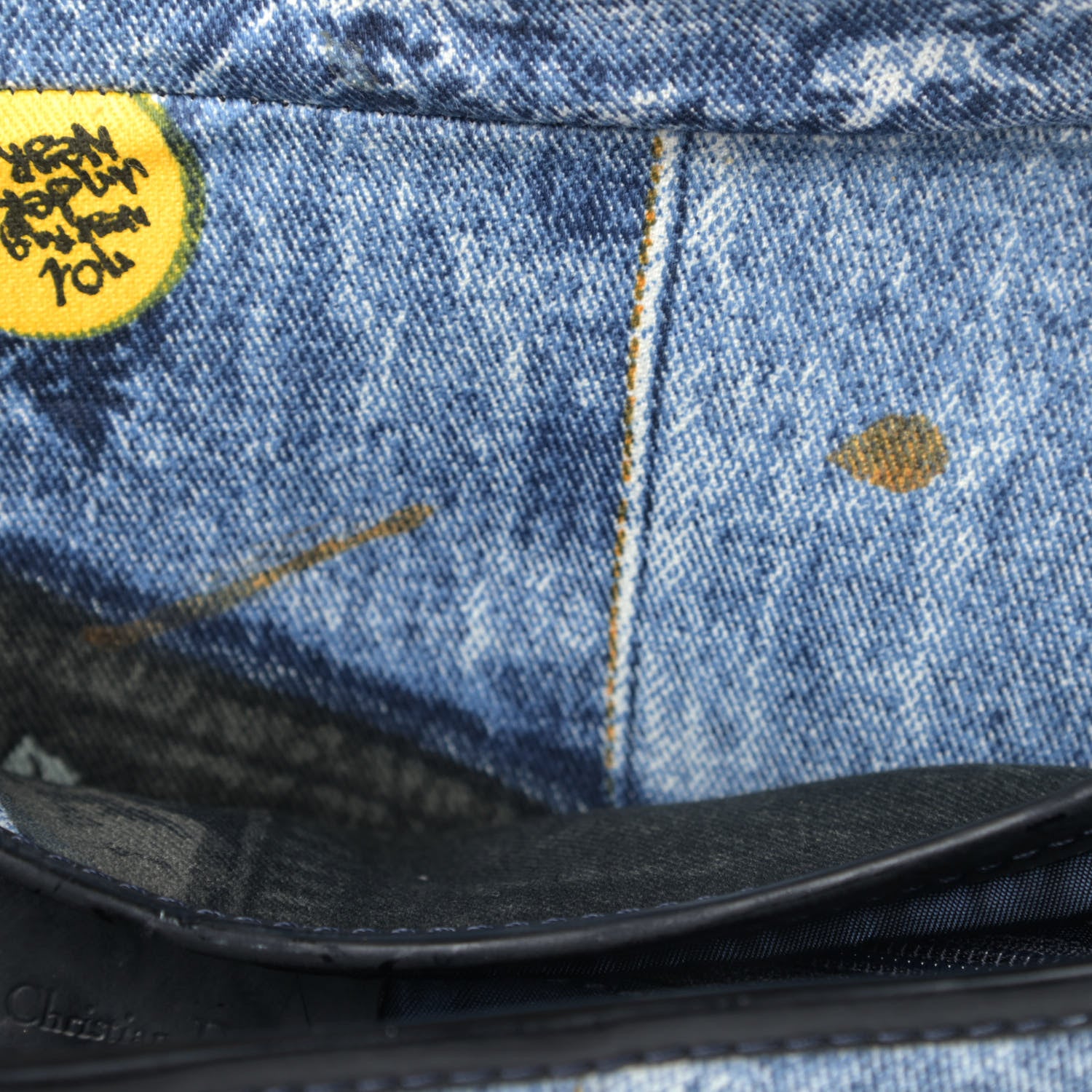 Christian Dior Denim Miss Diorella Saddle Bag 5 of 8