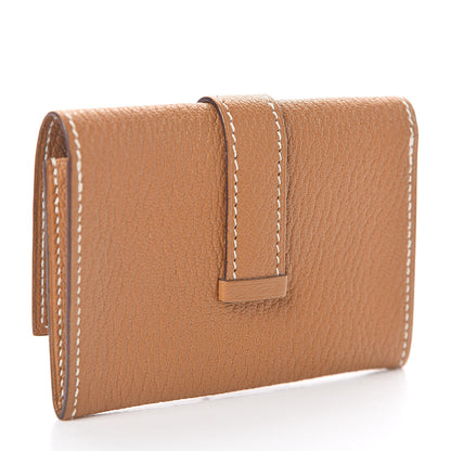 Hermes Chevre Mysore Bearn Card Case Wallet Sable 3 of 8