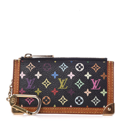 Louis Vuitton Monogram Multicolor Key Pouch Black 1 of 13