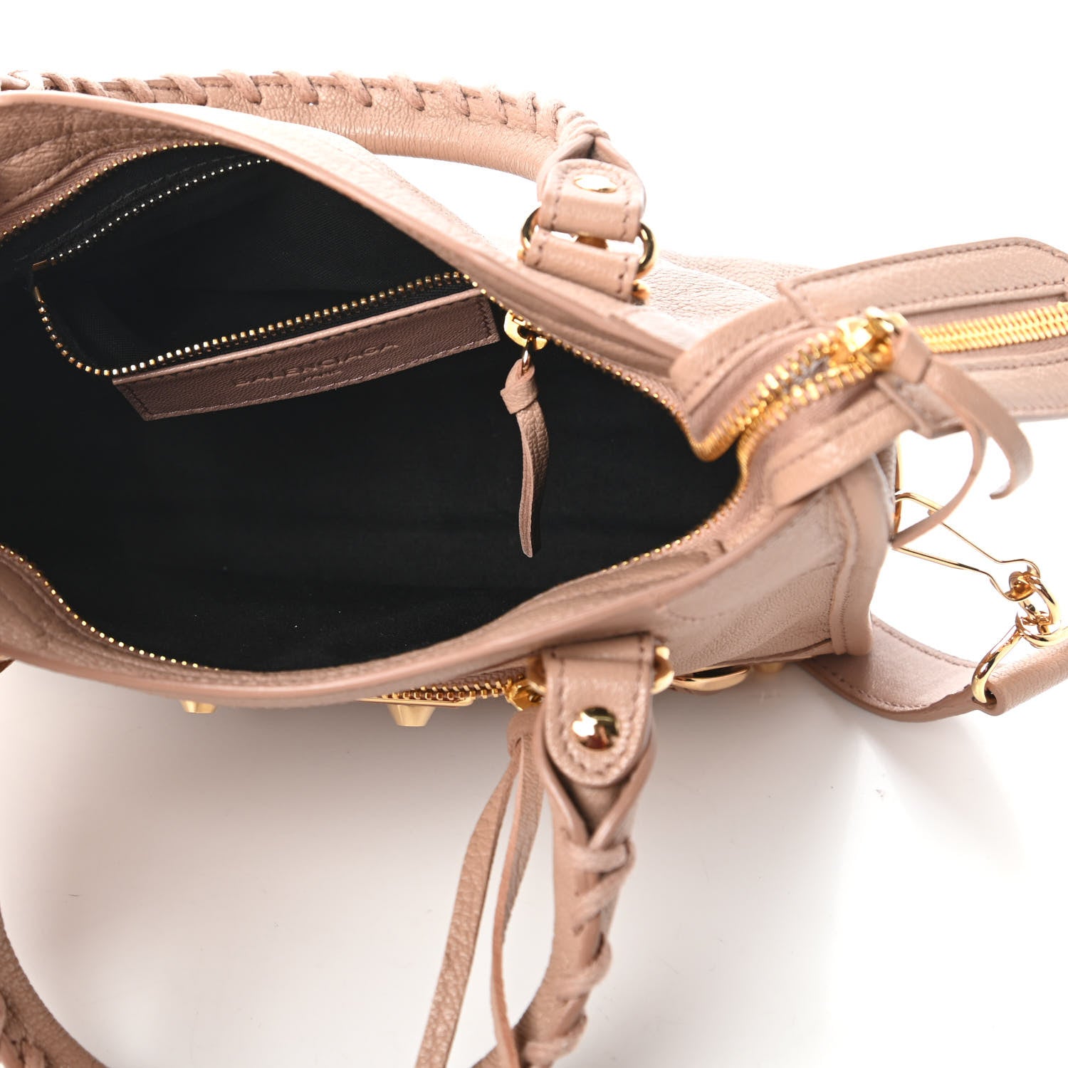 Balenciaga Chevre Gold Metallic Edge Hardware Mini City Rose Des Sables 5 of 10