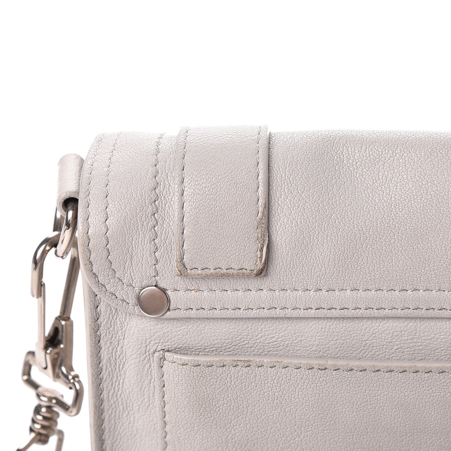 Lambskin PS1 Mini Pouch Messenger Bag Grey