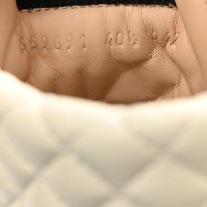 Gucci Calfskin GG Supreme Monogram Nappa Quilted Lace Up Ankle Boots 40.5 Mystic White Beige 7 of 10