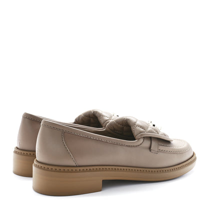Chanel Lambskin Quilted CC Turnlock Loafers 38.5 Beige 4 of 10