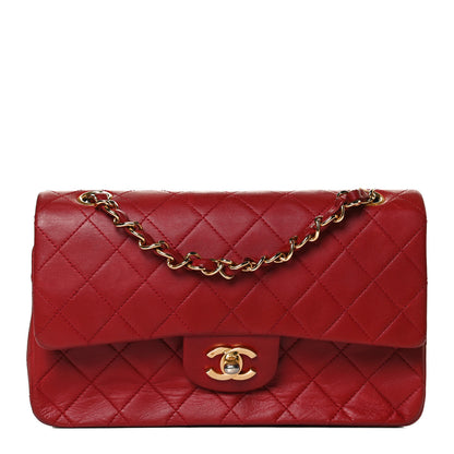 Chanel Lambskin Quilted Small Double Flap Red 1 of 17