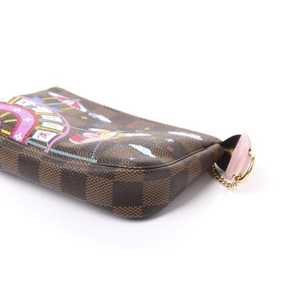 Louis Vuitton Damier Ebene 2020 Christmas Animation Big Wheel Mini Pochette Accessories Rose Ballerine 6 of 10