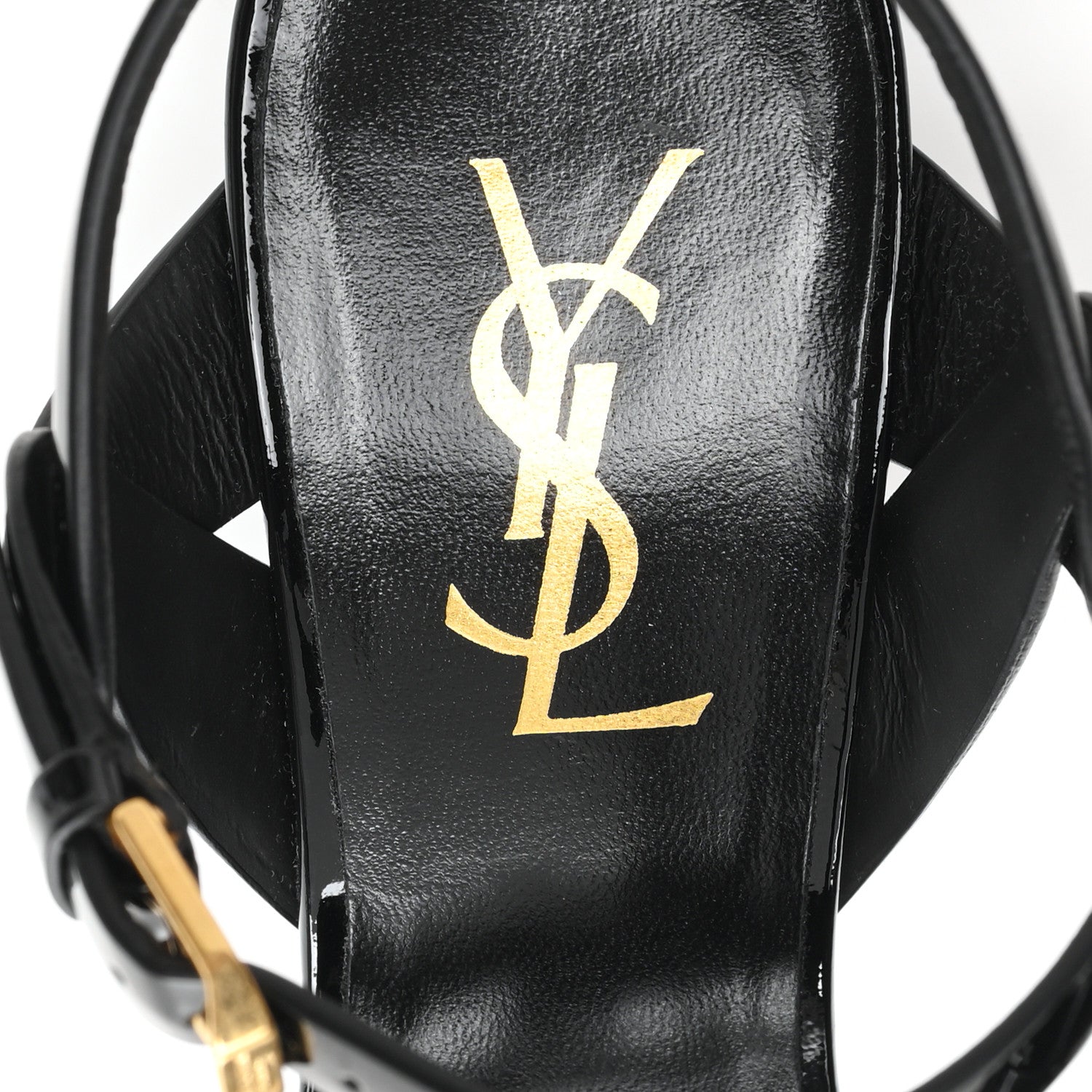 Saint Laurent Patent Tribute 105 Platform Sandals 37 Black 8 of 10