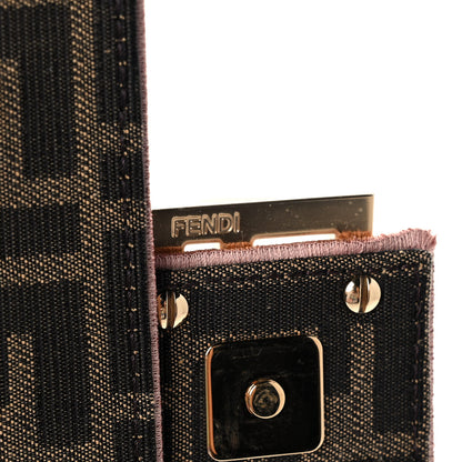 Fendi Fabric Jacquard FF 1974 Paisley Embroidered Baguette Tobacco Moro Rosa Quarzo Multicolor 7 of 13