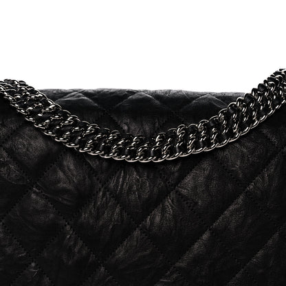 Chanel Washed Lambskin Quilted Maxi Chain Around Flap Black 8 of 12