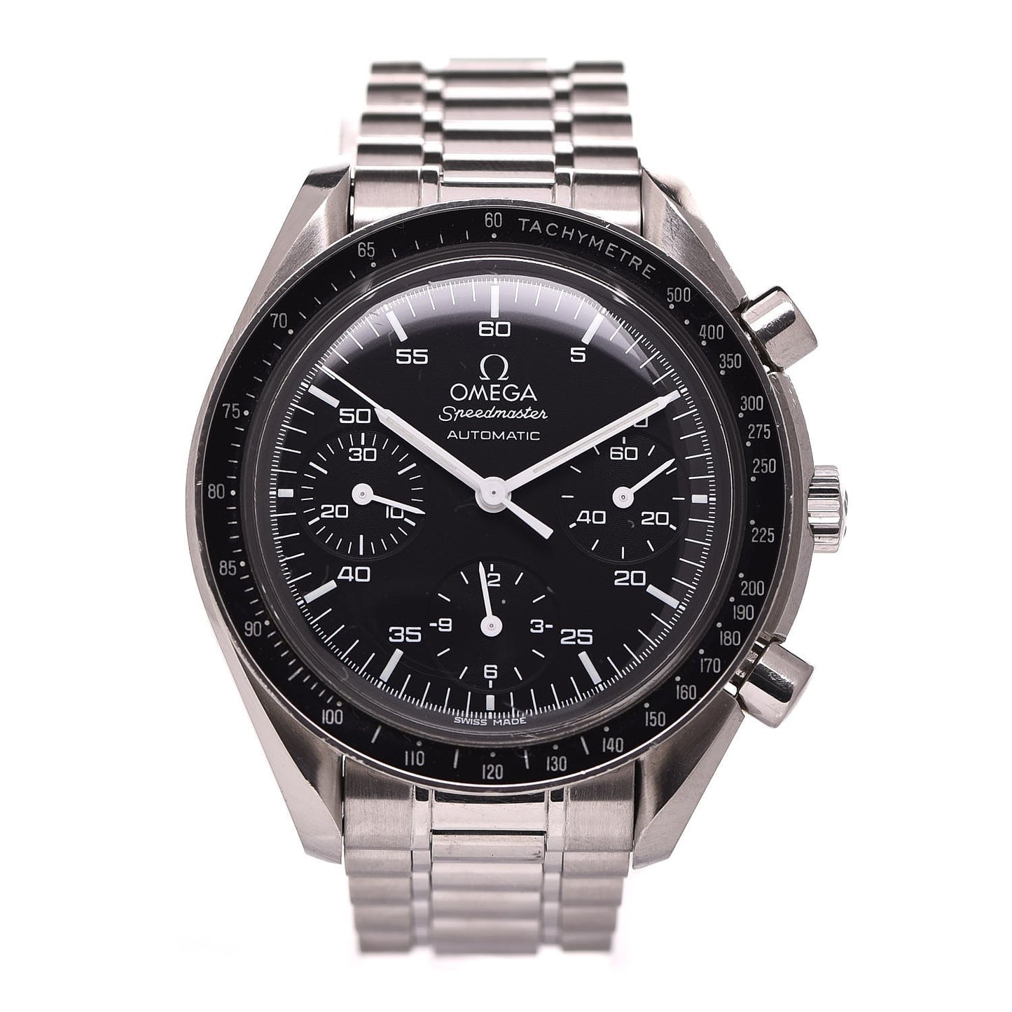 Stainless Steel 39mm Speedmaster Chronograph Automatic Watch Black 3510.50.00