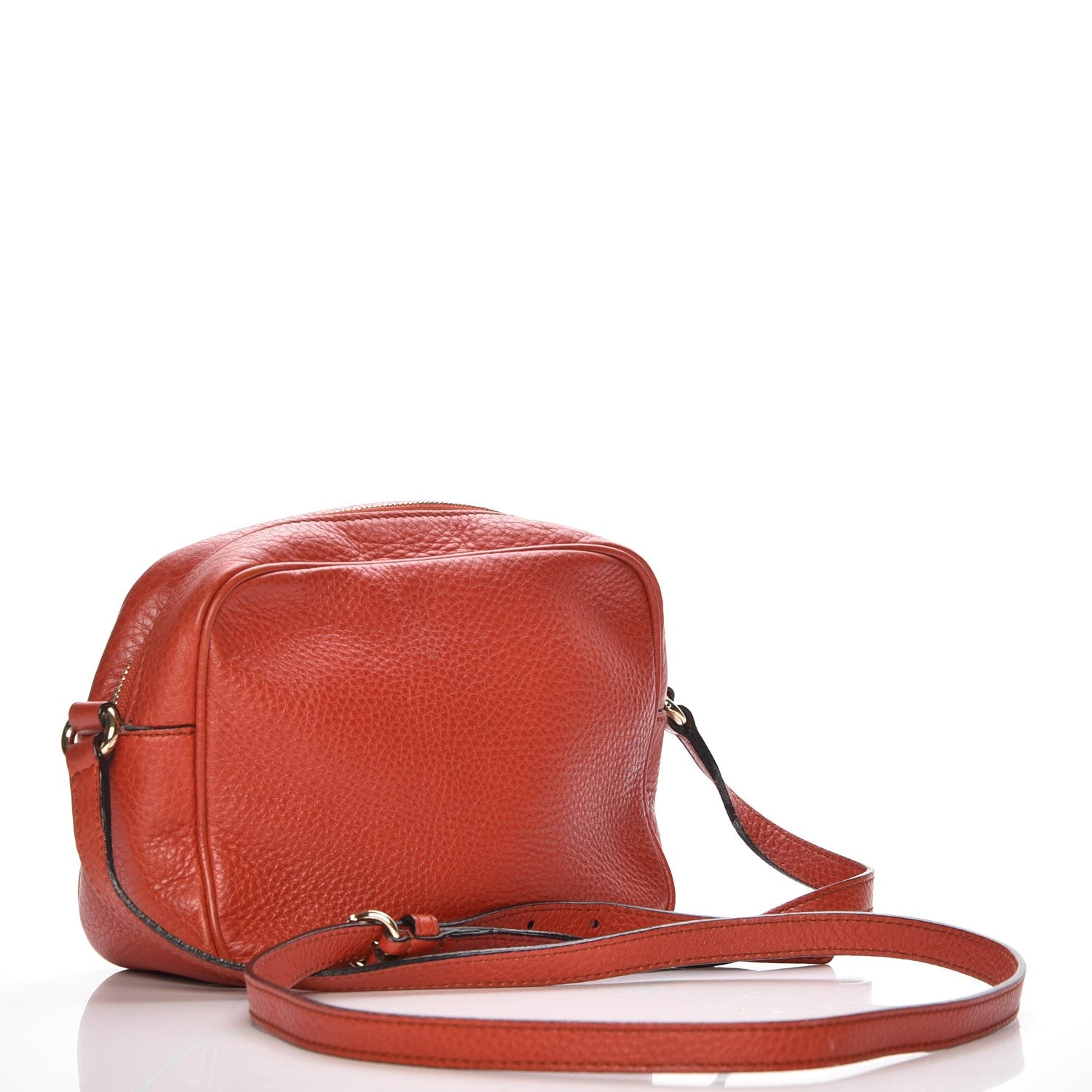 Gucci Pebbled Calfskin Small Soho Disco Bag Sun Orange 3 of 10