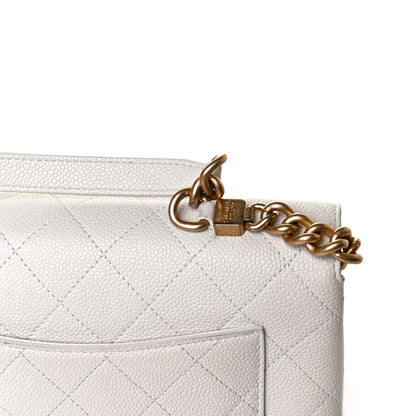 Chanel Grained Calfskin Small Stitched Flap White 17 of 18