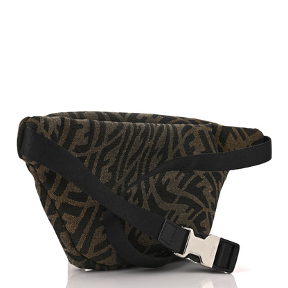 Fendi X SARAH COLEMAN Fabric Jacquard Vitello Century Matte FF Vertigo Kids Belt Bag Moro Black 3 of 9