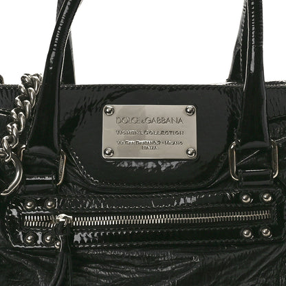 Dolce & Gabbana Naplak Vernice Miss Easy Way Boston Bag Black 8 of 10