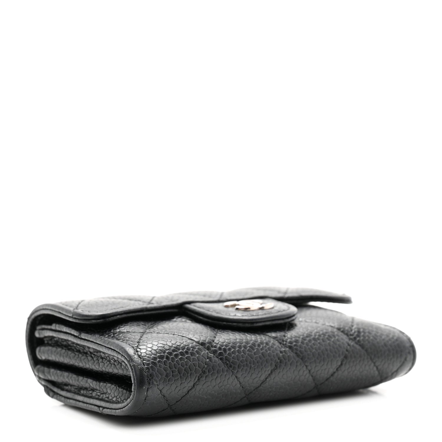 Chanel Caviar Quilted Flap Card Holder Wallet Black 4 of 8