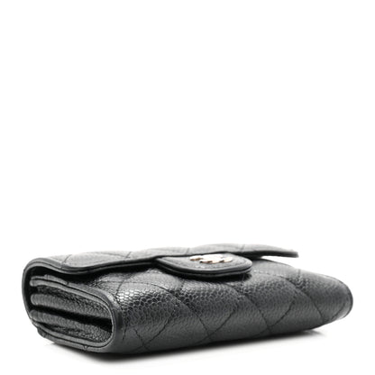 Chanel Caviar Quilted Flap Card Holder Wallet Black 4 of 8