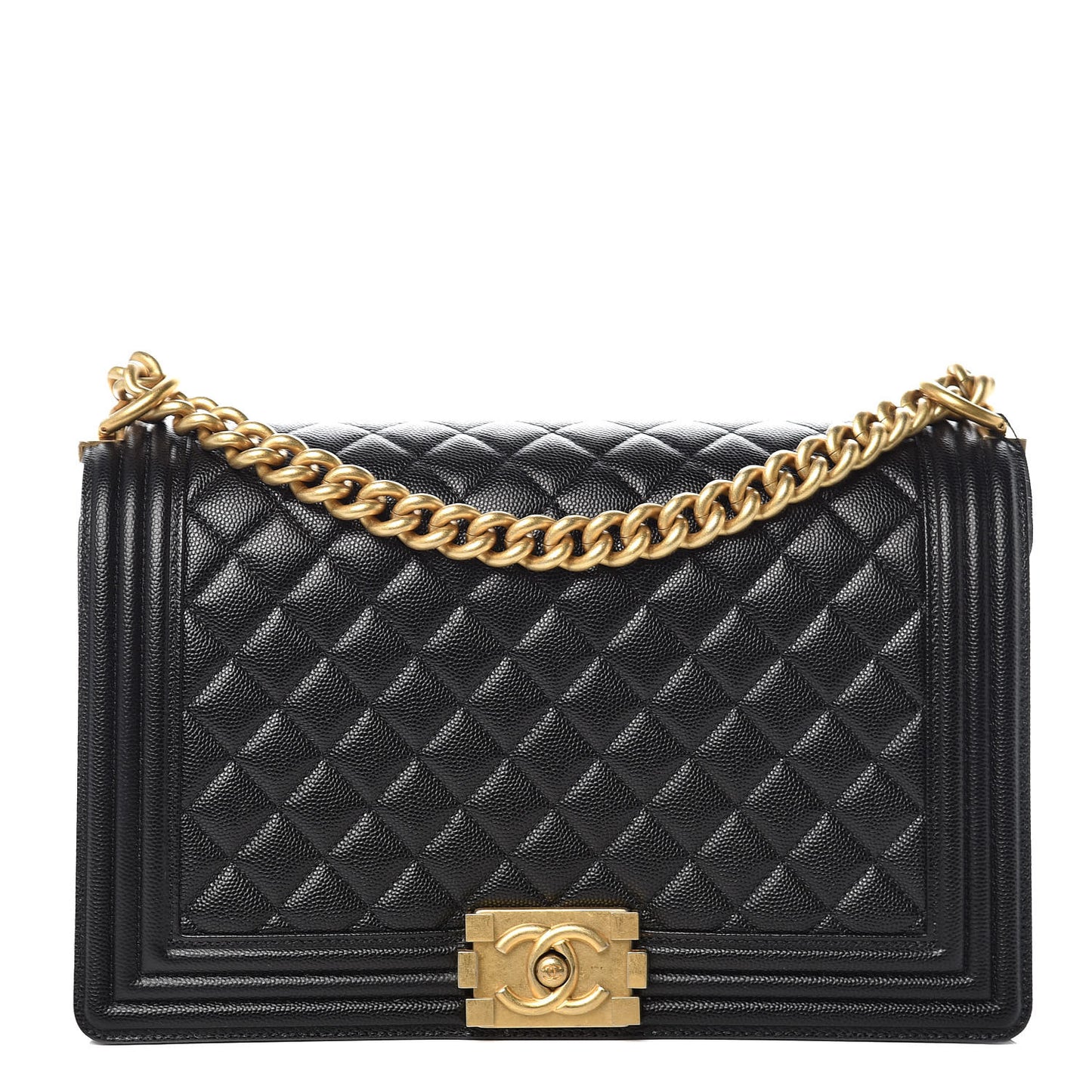 Caviar Quilted New Medium Boy Flap Black