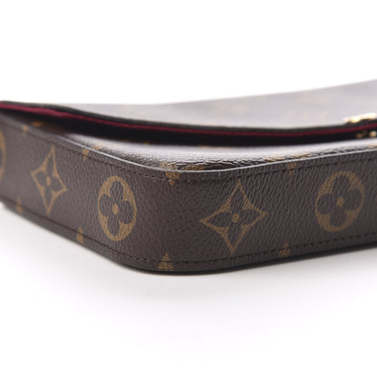 Louis Vuitton Monogram Pochette Felicie Chain Wallet Fuchsia 5 of 10