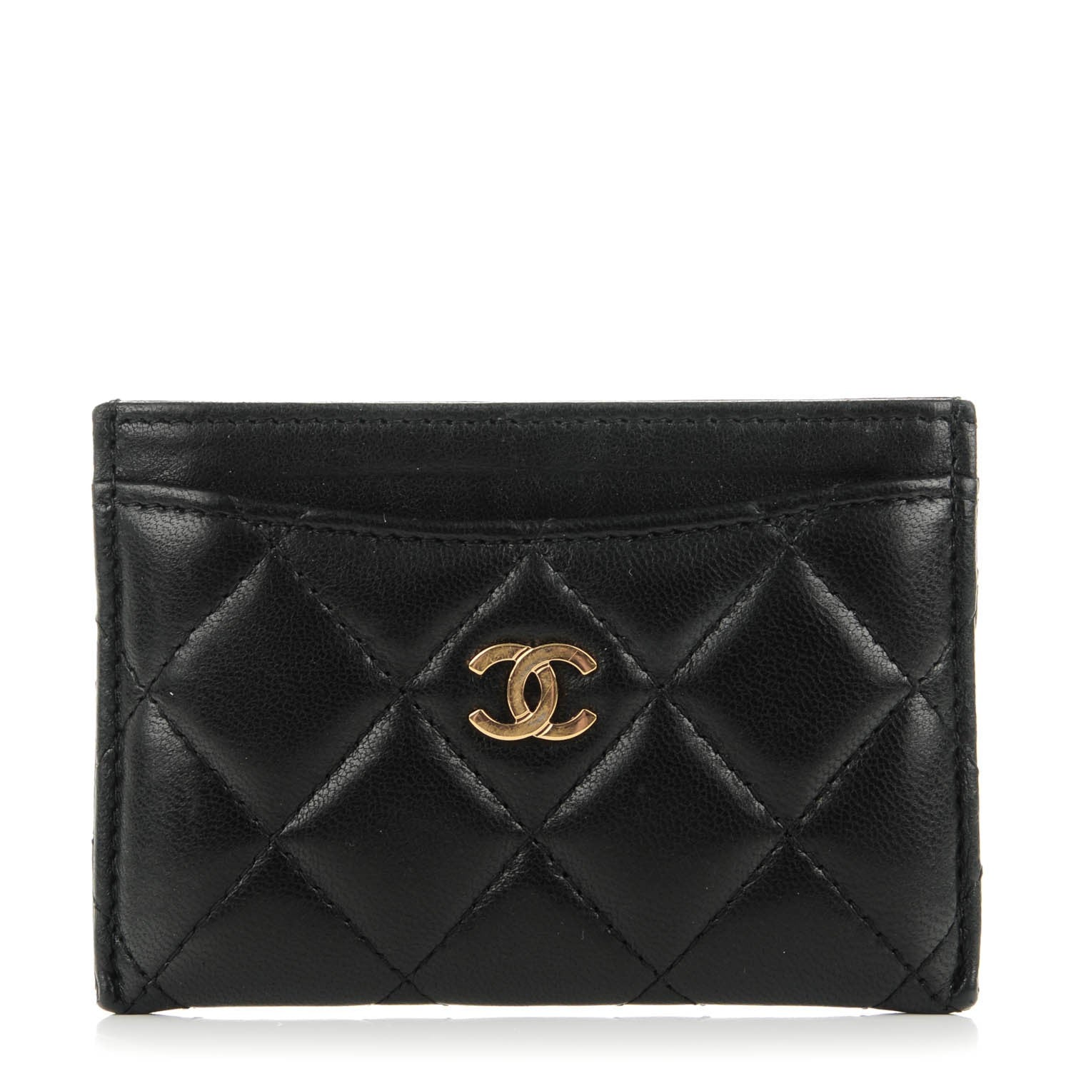 Chanel Lambskin Quilted Card Holder Black 1 of 8