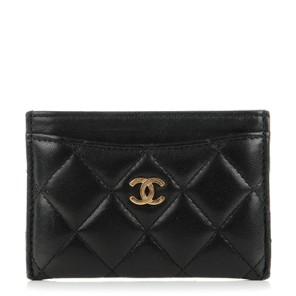 Chanel Lambskin Quilted Card Holder Black 1 of 8