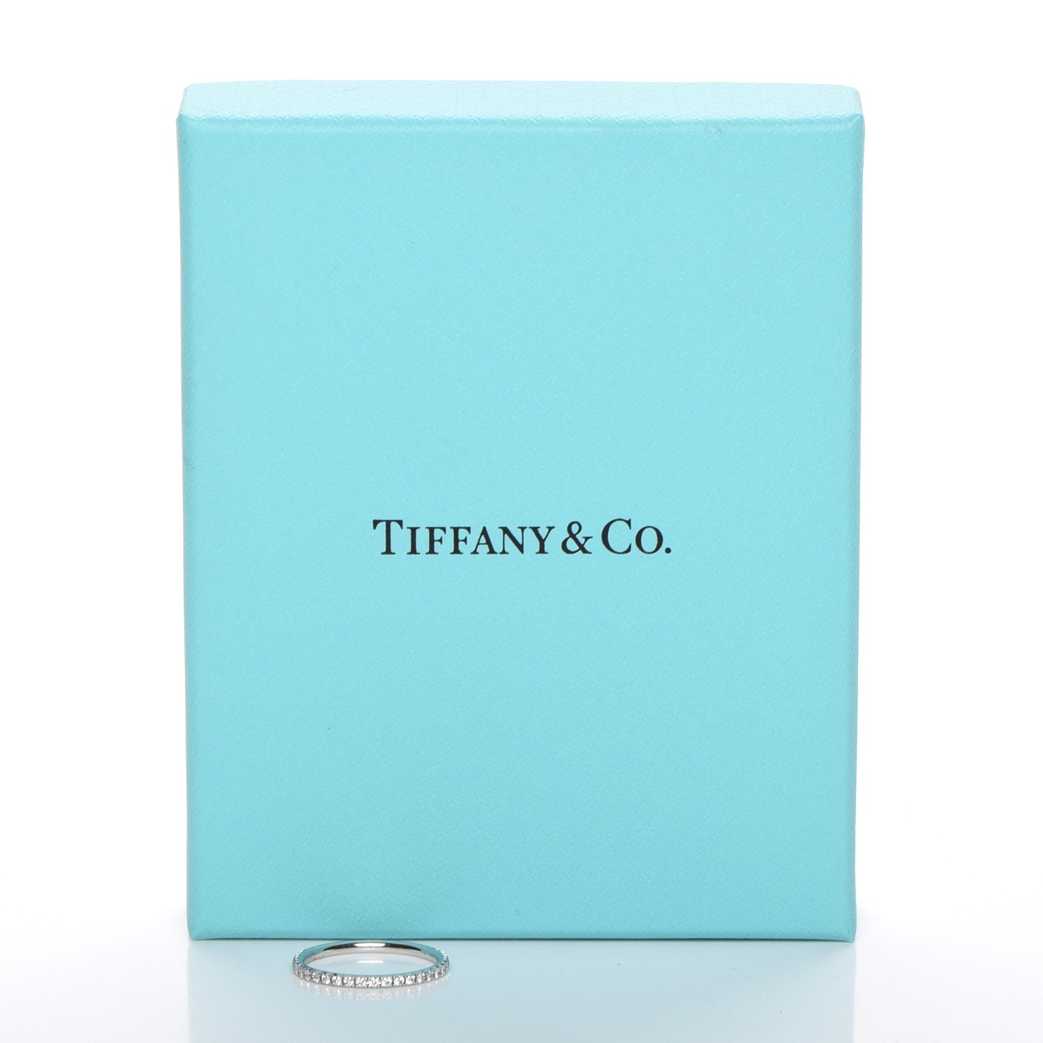Tiffany 18K White Gold Diamond Metro Ring 4 6 of 6