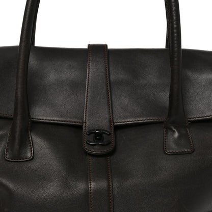 Chanel Calfskin Carrying Case Dark Brown 8 of 10